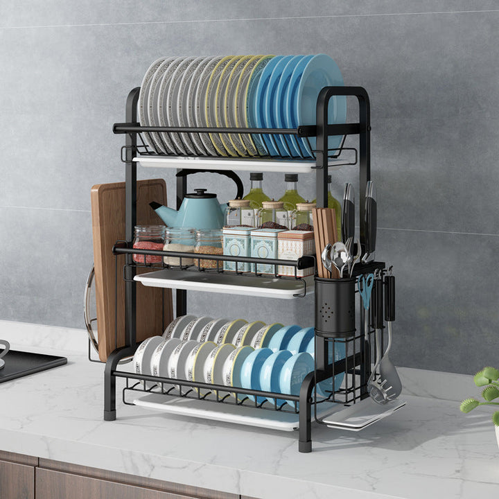 Organize Your Kitchen with Style: The Cupboard Double-layer Supplies Storage Box Rack
