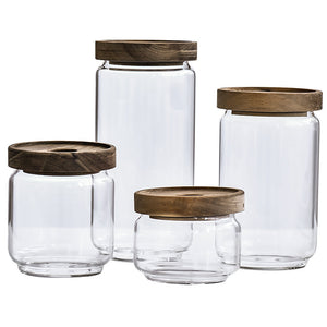 Transform Your Kitchen with the Acacia Glass Storage Can