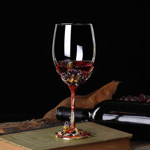 Enamel Iris Lead-free Crystal Red Wine Glass: Elevate Your Wine Experience