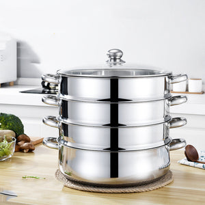 Discover the Deepen Stainless Steel Five-layer Cooking Pot