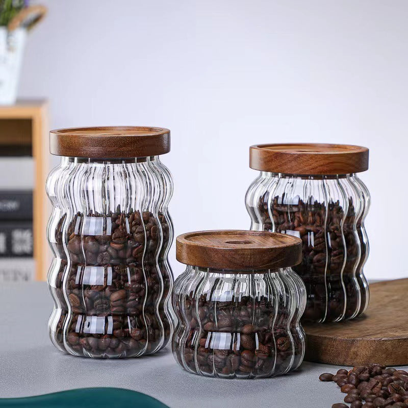 Glass Candy Coffee Bean Storage Jar