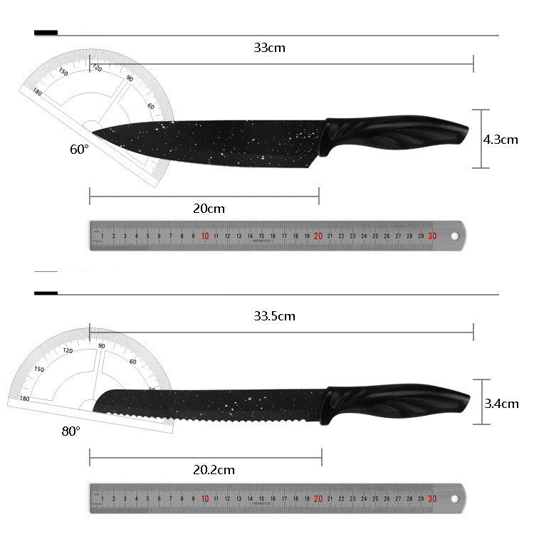 A Full Set Of Kitchen Knives