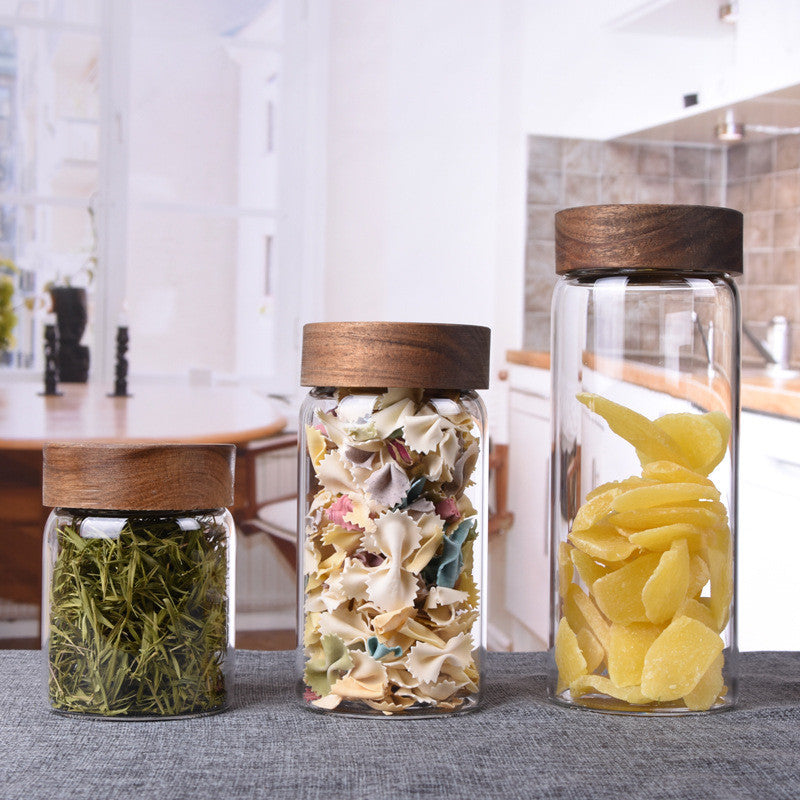 Large Transparent Storage Bottle Glass Packaging Jar