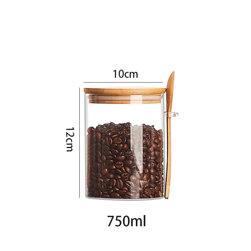 Wood Spoon Glass Storage Tank