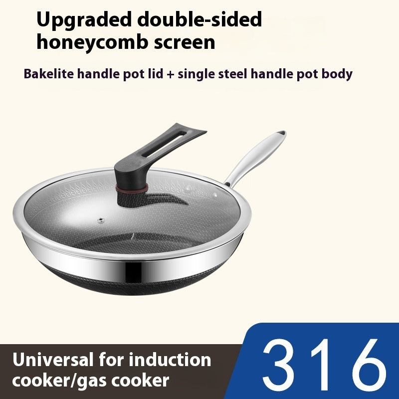 Stainless Steel Wok Double-sided Honeycomb