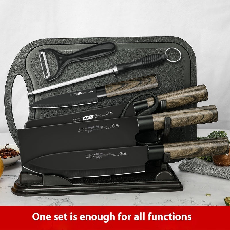 Anti-rust Black Blade Knives Kitchen