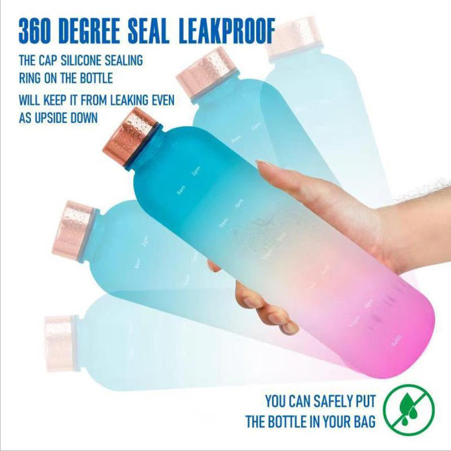 Plastic Water Bottle Frosted Gradient