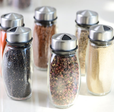 Cruet glass Kitchen Spice Rack Set