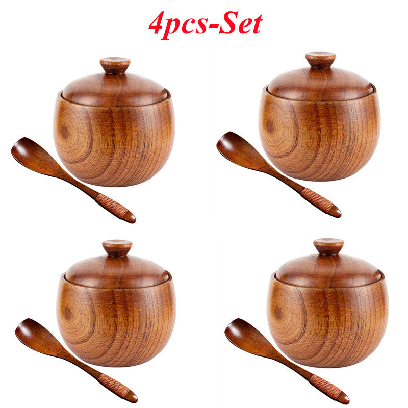 Wooden Seasoning Pot Creative Kitchen Seasoning