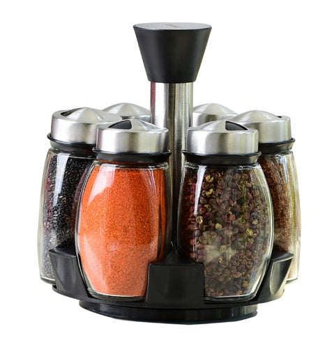 Cruet glass Kitchen Spice Rack Set