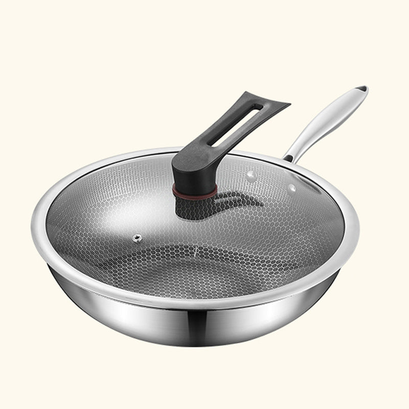 Stainless Steel Wok Double-sided Honeycomb