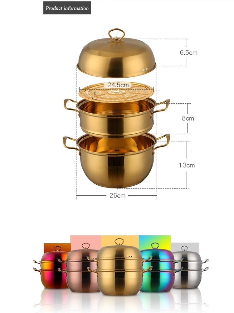 Stainless Steel Multi-layer Cooking Pot