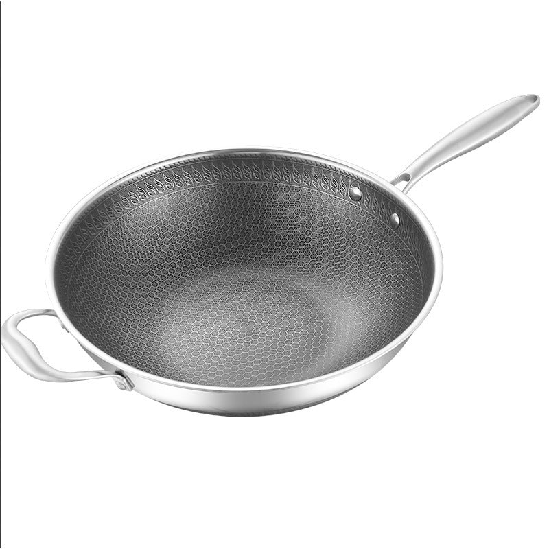 Stainless Steel Wok Double-sided Honeycomb
