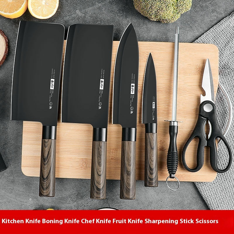Anti-rust Black Blade Knives Kitchen