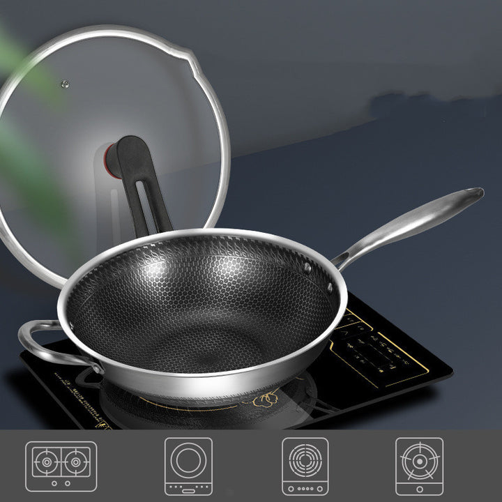 Fashion Personality Stainless Steel Frying Pan