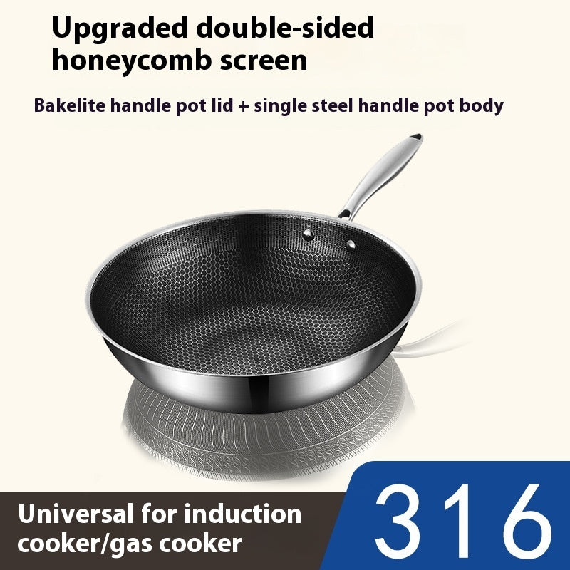 Stainless Steel Wok Double-sided Honeycomb