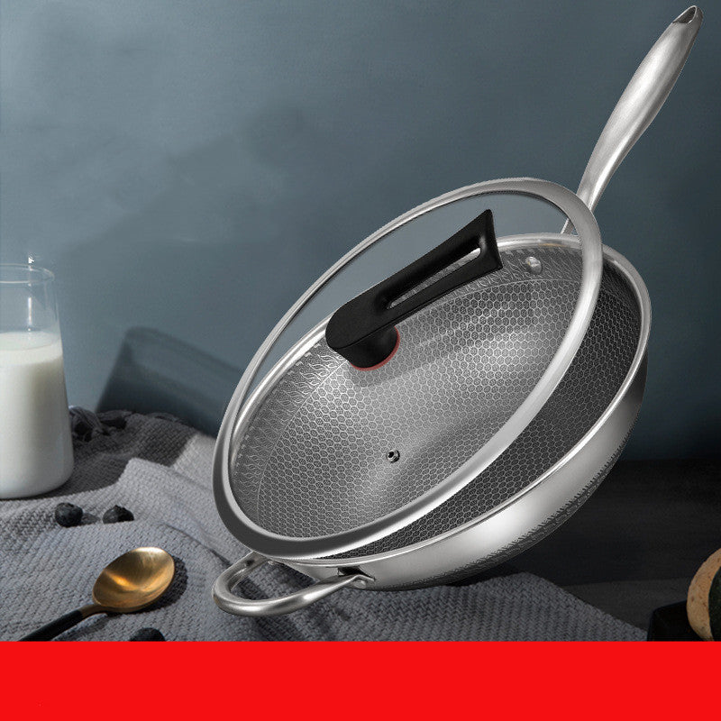 Fashion Personality Stainless Steel Frying Pan