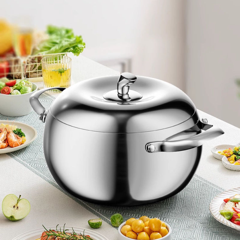 Stainless Steel Pot Steamer With Lid Handle