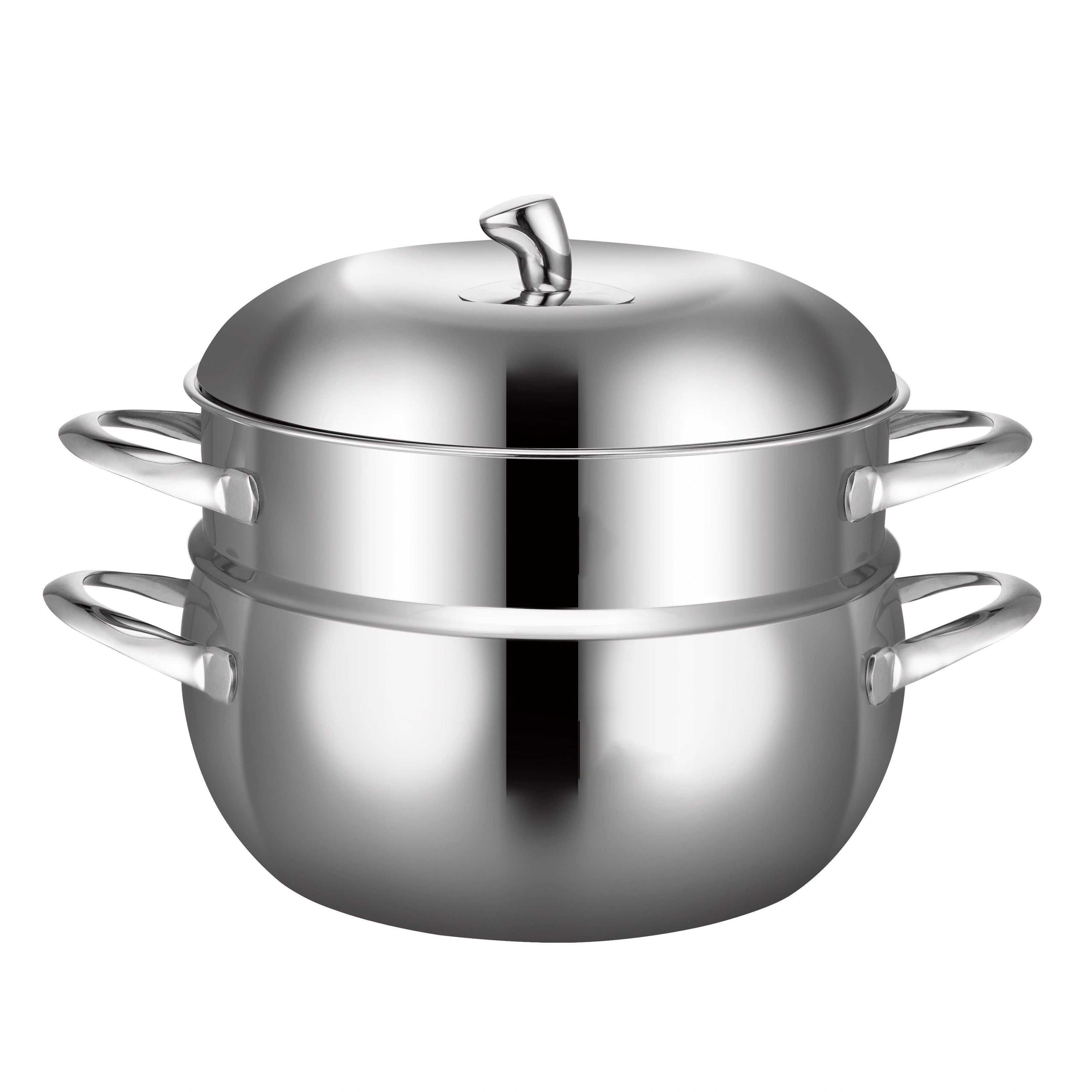 Stainless Steel Pot Steamer With Lid Handle