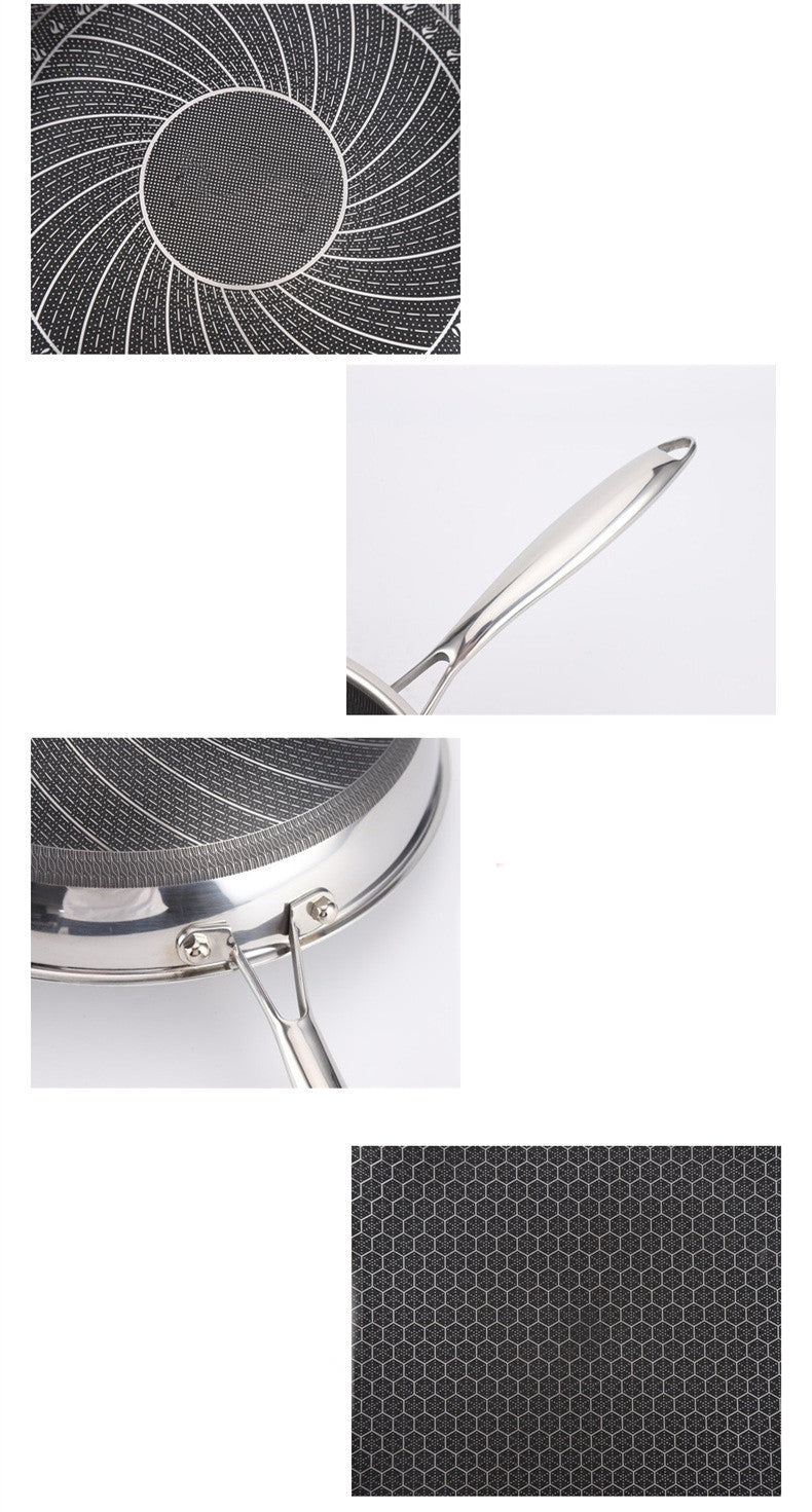 Double-sided Honeycomb Frying Pan