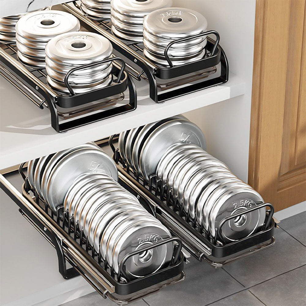 Kitchen Pull-Out Bowl And Dish Rack