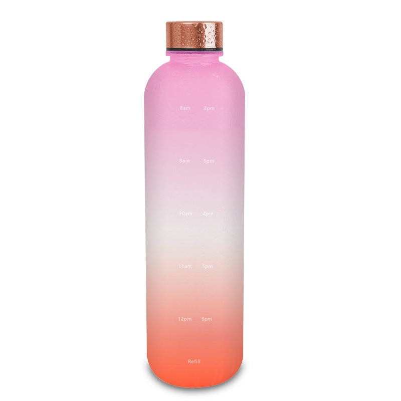 Plastic Water Bottle Frosted Gradient