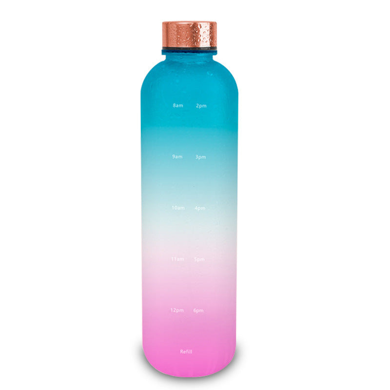 Plastic Water Bottle Frosted Gradient