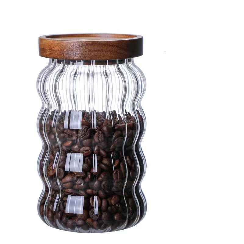 Glass Candy Coffee Bean Storage Jar