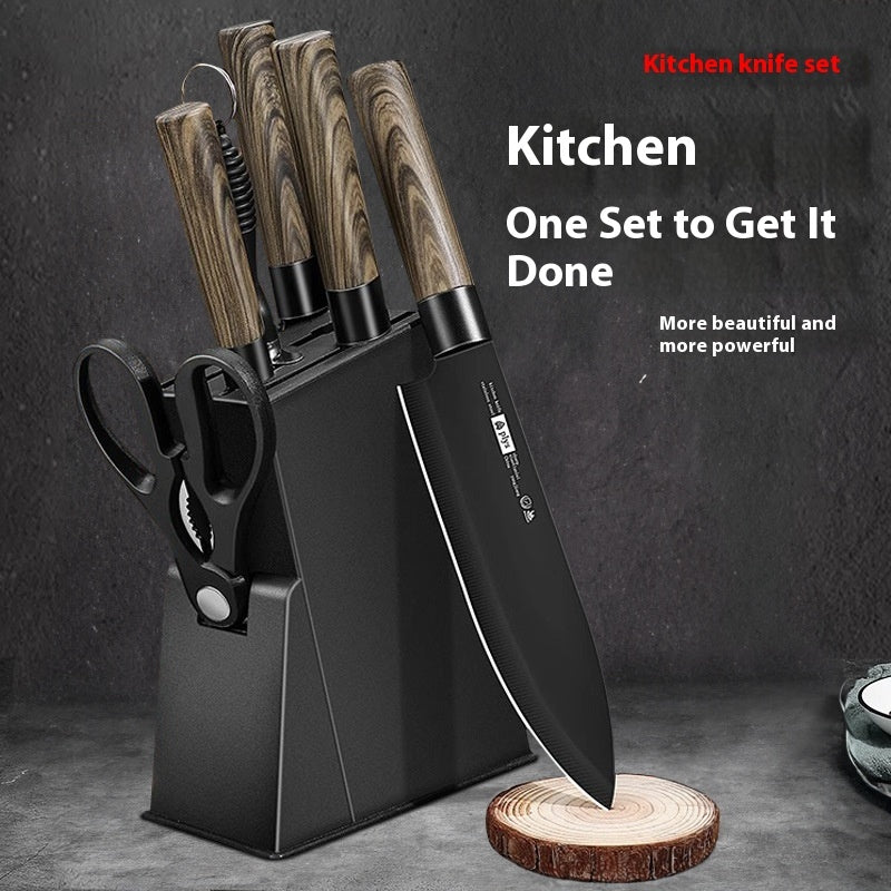 Anti-rust Black Blade Knives Kitchen
